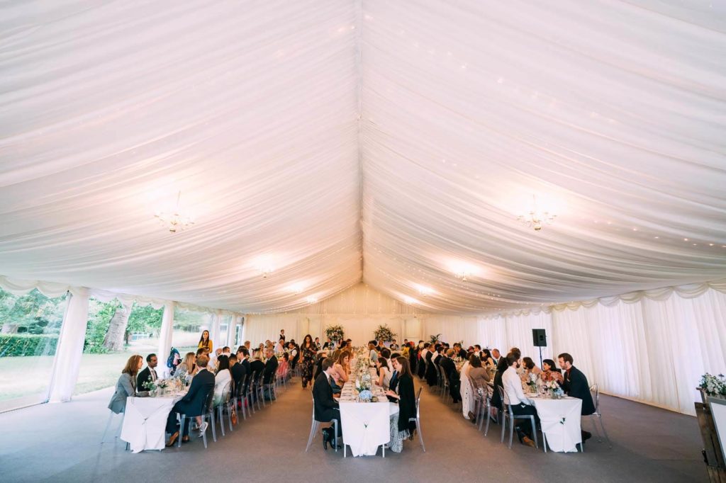 Marque Wedding with long tables