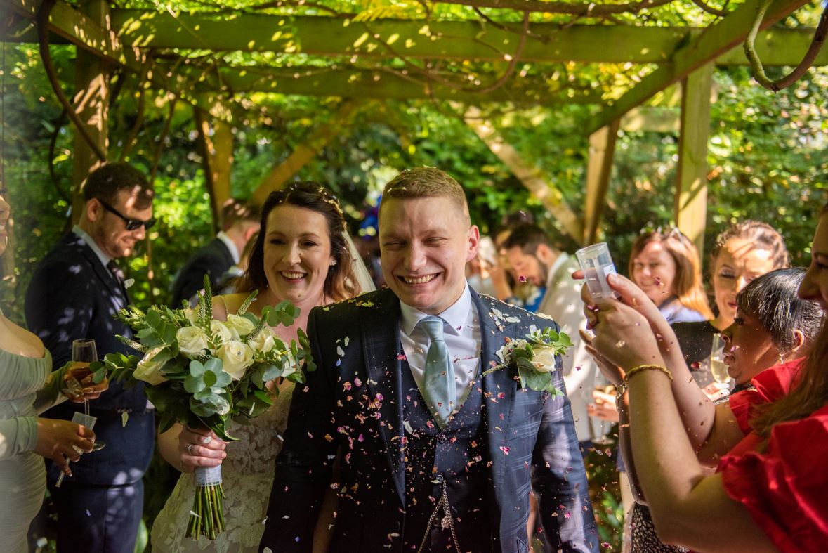 wedding Competition winners celebrating their wedding