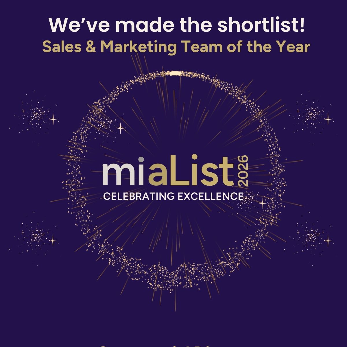 Shortlist miaList 2026 - Sales & Marketing Team of the Year Shortlist miaList 2026 - Sales & Marketing Team of the Year