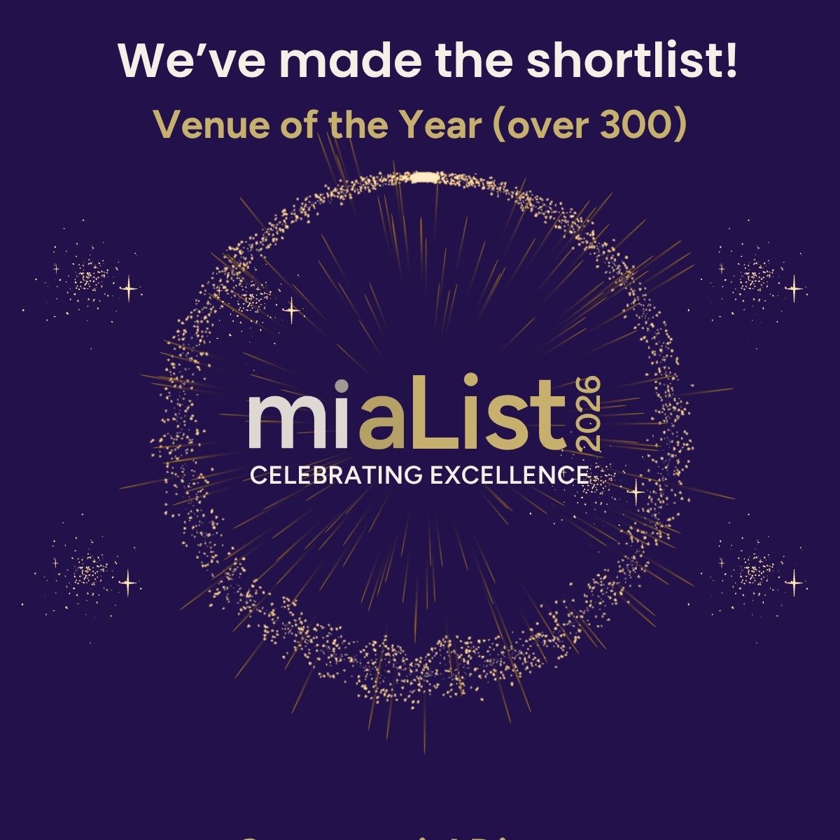 Shortlist miaList 2026 - Venue of the Year (over 300) Shortlist miaList 2026 - Venue of the Year (over 300)